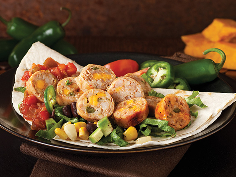 Mangue et jalapeno saucisses de poulet de Connie's Kitchen