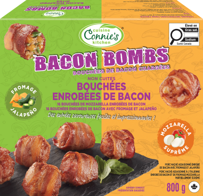Emballage des bouchées enrobées de bacon Bacon Bombs